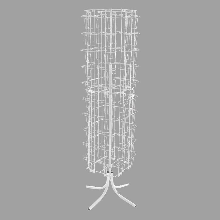 

Стойка вращающаяся для открыток, напольная, 80 карманов А5, цвет белый