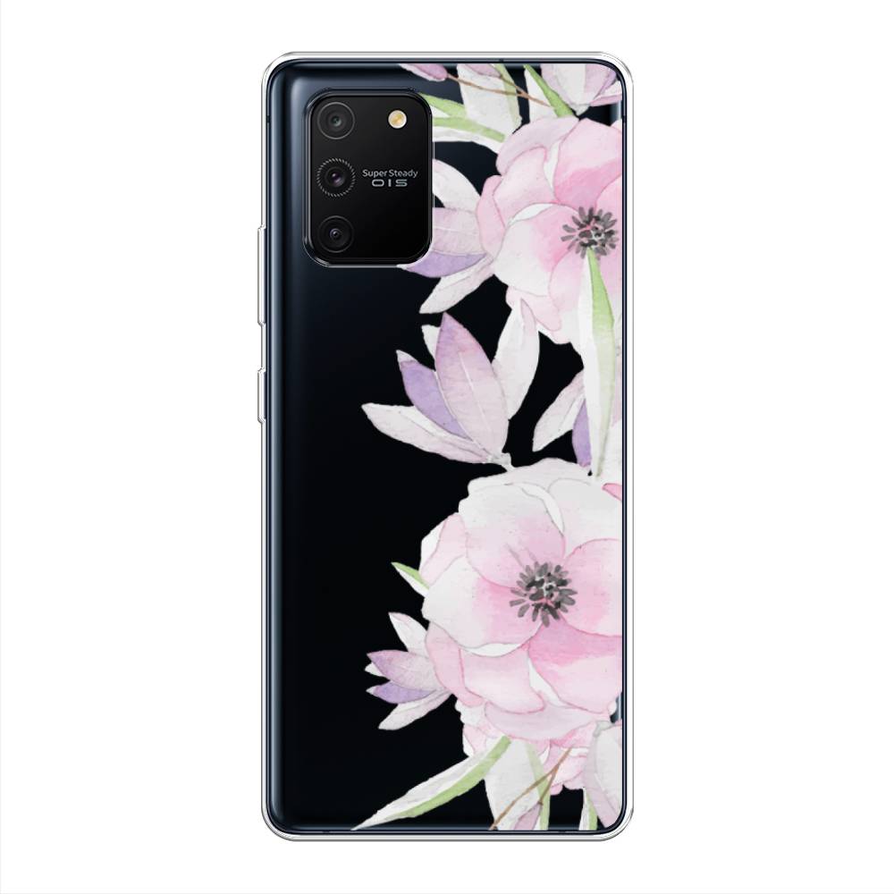 фото Силиконовый чехол "нежные анемоны" на samsung galaxy s10 lite awog