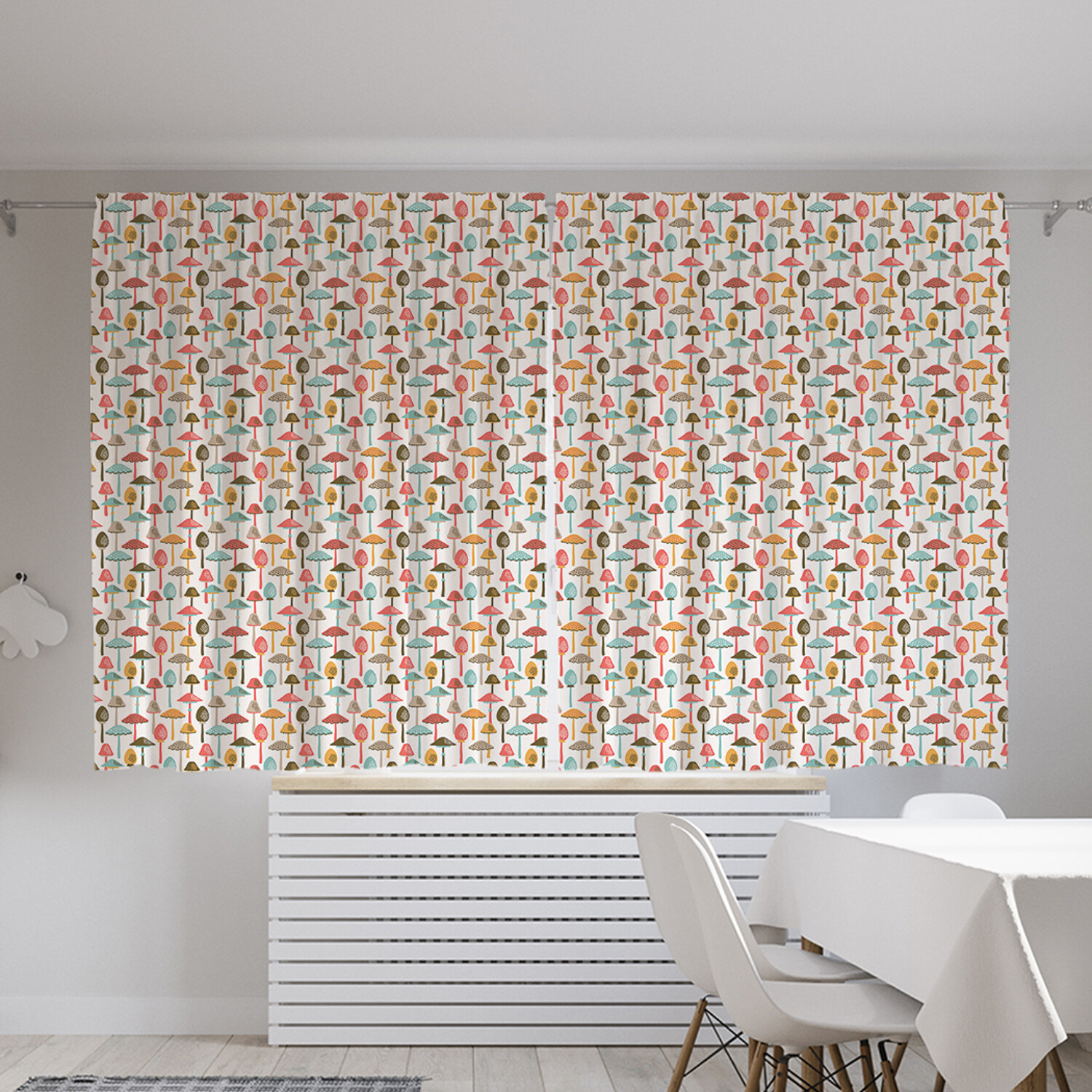 

Классические шторы JoyArty "Множество мухоморов", серия Oxford DeLux, 2 полотна 145x180 см, Множество мухоморов