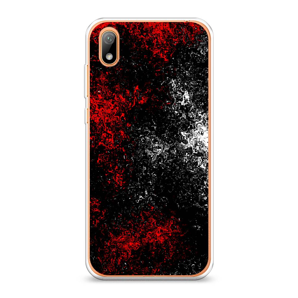 

Чехол на Huawei Y5 2019 "Монотипия", Красный;черный;белый, 69050-3