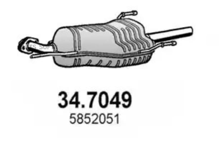 

Задн. Часть Глушителя Asso 347049