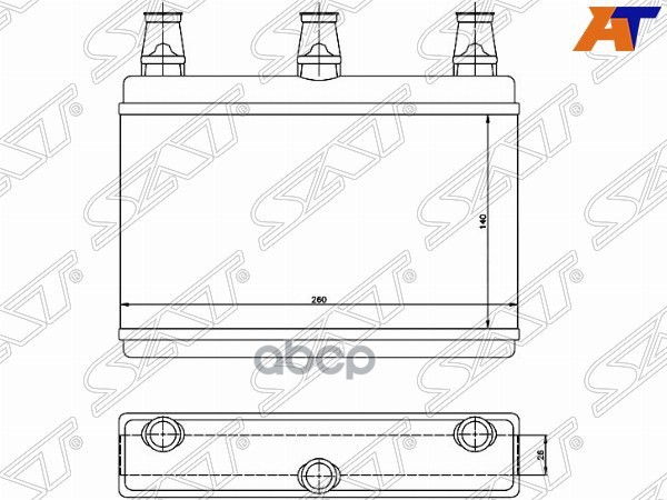 

Радиатор Отопителя Салона Bmw 5 E60/E61 03- /6 E63/E64 04- Sat арт. ST-BM60-395-0