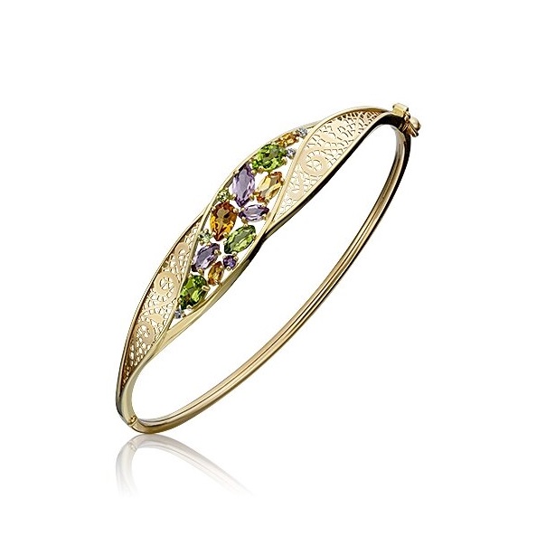 

Браслет из золота с аметистом/хризолитом р. 19,5 PLATINA jewelry 05-0534-00-251-1130-46, 05-0534-00-251-1130-46