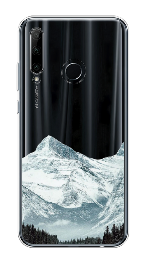 

Чехол на Honor 10i/20 Lite 2019/20e/Huawei P Smart Plus 2019 "Горы арт 1", Белый;зеленый, 68950-2