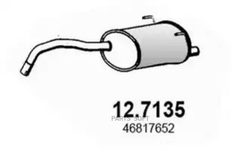 

Задн.часть глушителя ASSO 127135