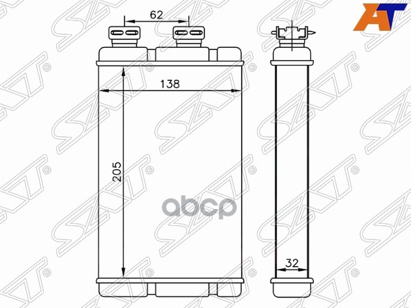 

Радиатор Отопителя Салона Bmw 3 E46 98-05 W/O A/C Sat арт. ST-BM33-395-A0