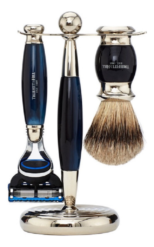 

Truefitt & Hill Набор Edwardian Faux Blue Opal: Badger Brush Fusion Razor Stand
