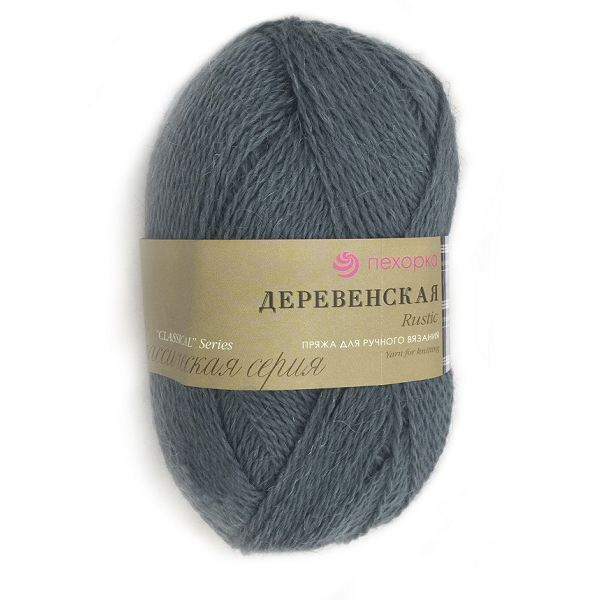 

Пряжа Пехорка 'Деревенская', 100г, 250м (100% шерсть) (39 серо-голубой), 10 мотков