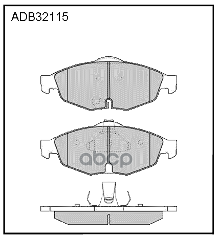 

Колодки передние CHRYSLER Sebring 01->/VOLGA Siber 08-> ADB 32115