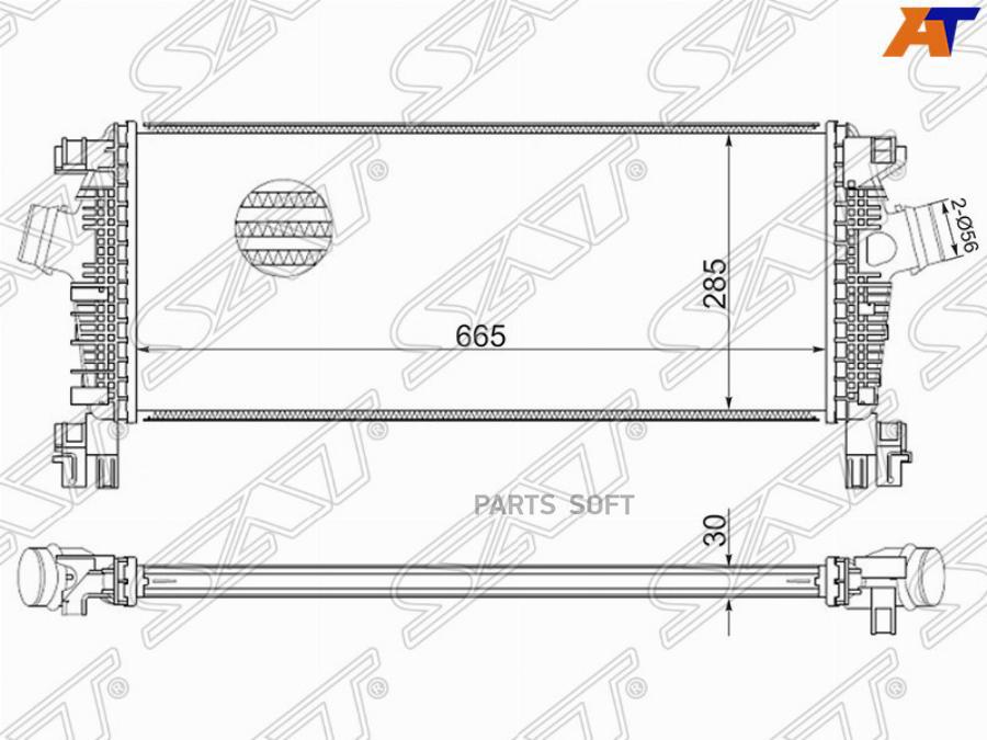 

SAT Радиатор интеркулера CHEVROLET CRUZE/OPEL ASTRA J 09- A/T