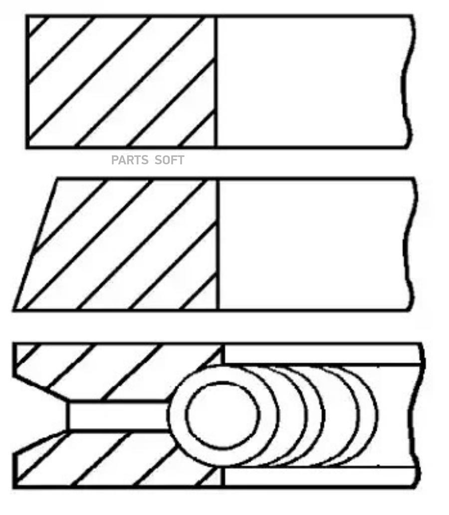 Комплект Поршневых Колец Goetze Engine 08-961807-00