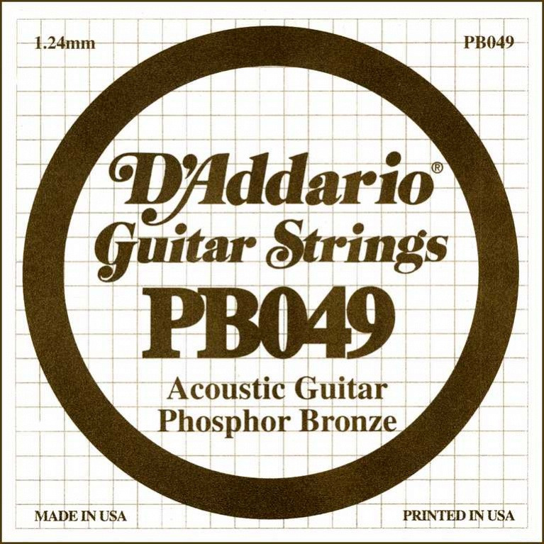 

Cтруна для акустической гитары DAddario PB049 Phosphor Bronze, PB049 Phosphor Bronze