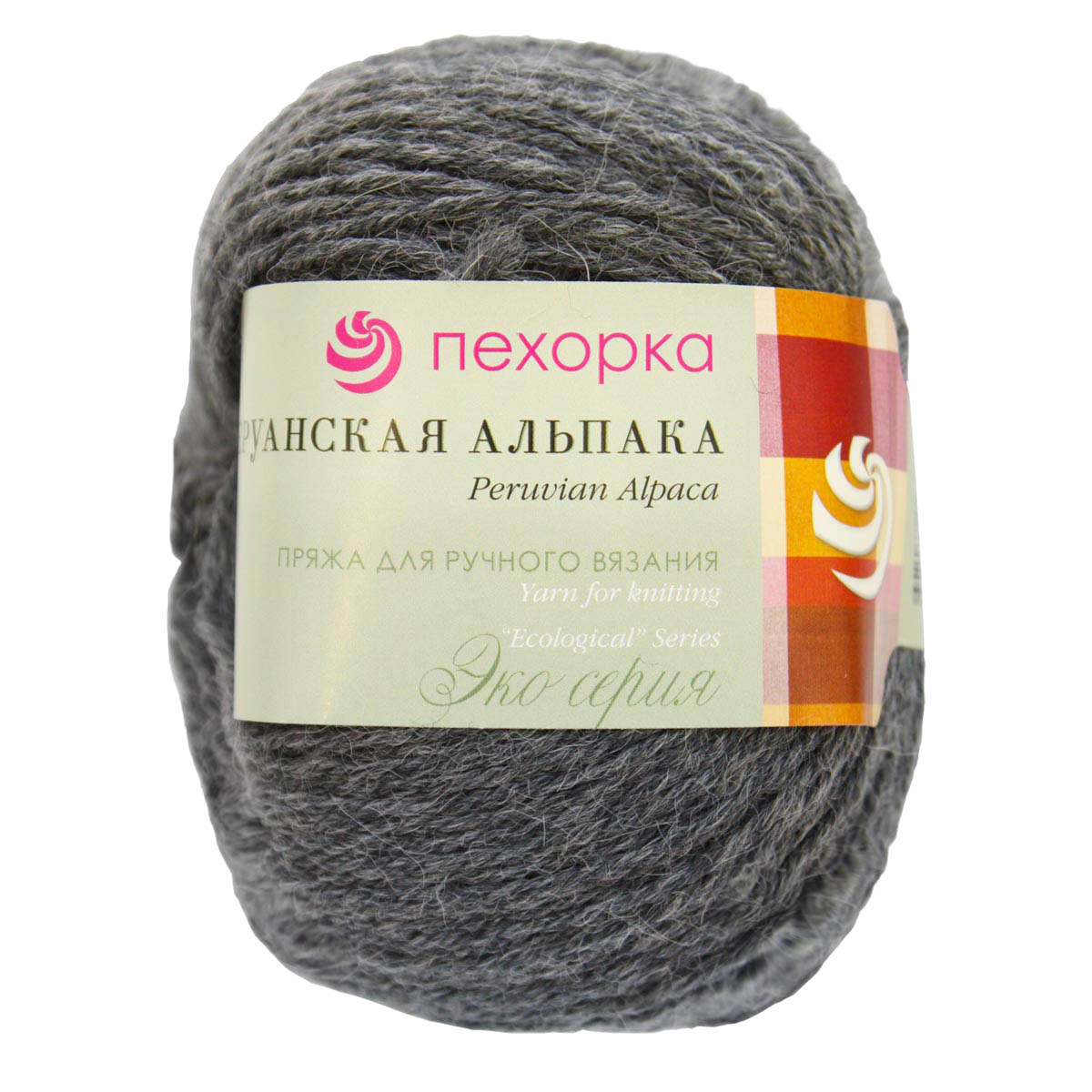 

Пряжа Пехорка 'Перуанская альпака', 50г, 150м (96-Серый меланж), 10 мотков
