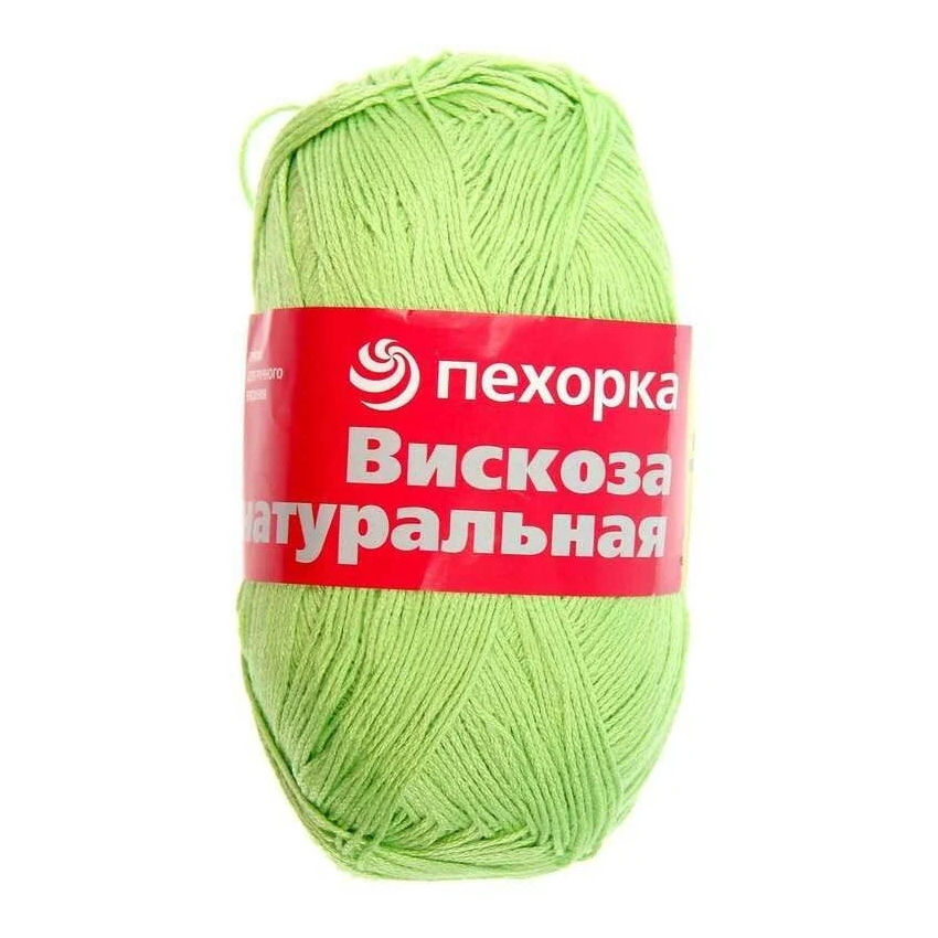 

Пряжа Пехорка 'Вискоза натуральная', 100г, 400м (483-Незрелый лимон), 5 мотков