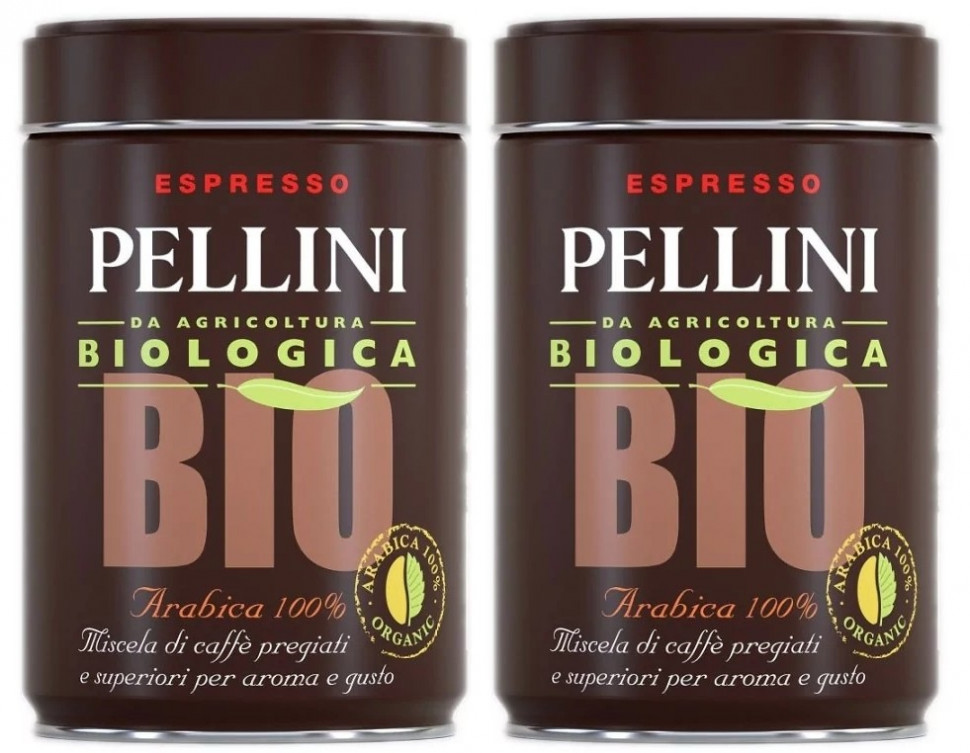 Кофе молотый Pellini Biologica арабика 100%, 250 г х 2 шт