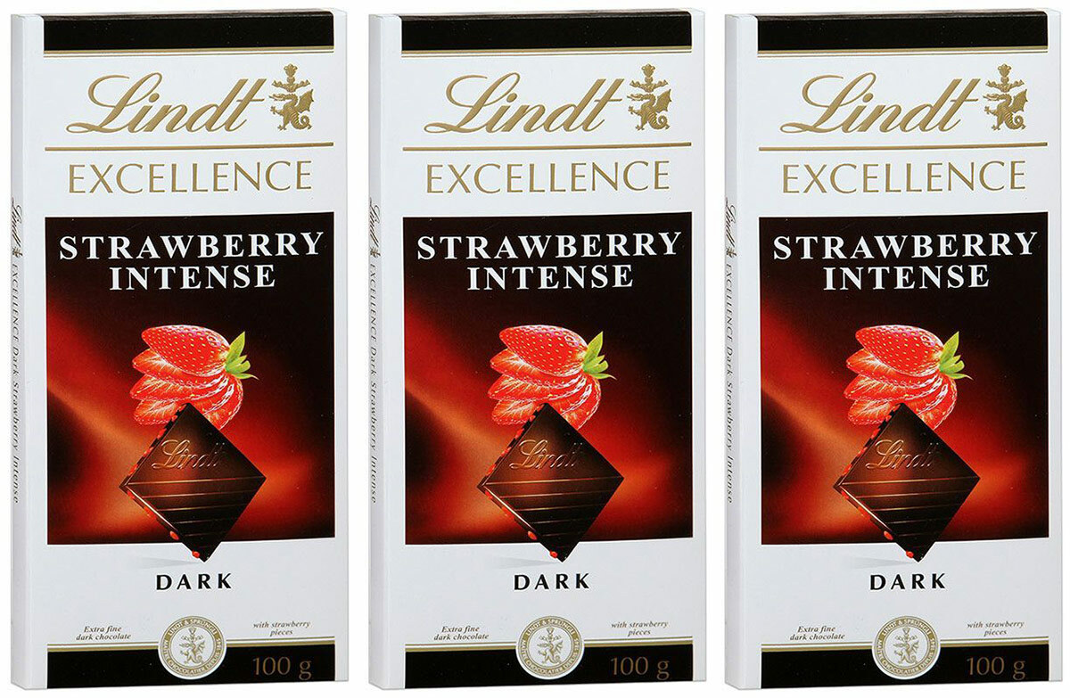 

Lindt Excellence с клубникой 100 г х 3 шт.