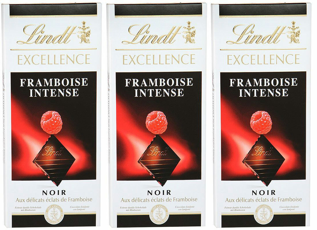 

Lindt Excellence с малиной 100 г х 3 шт.