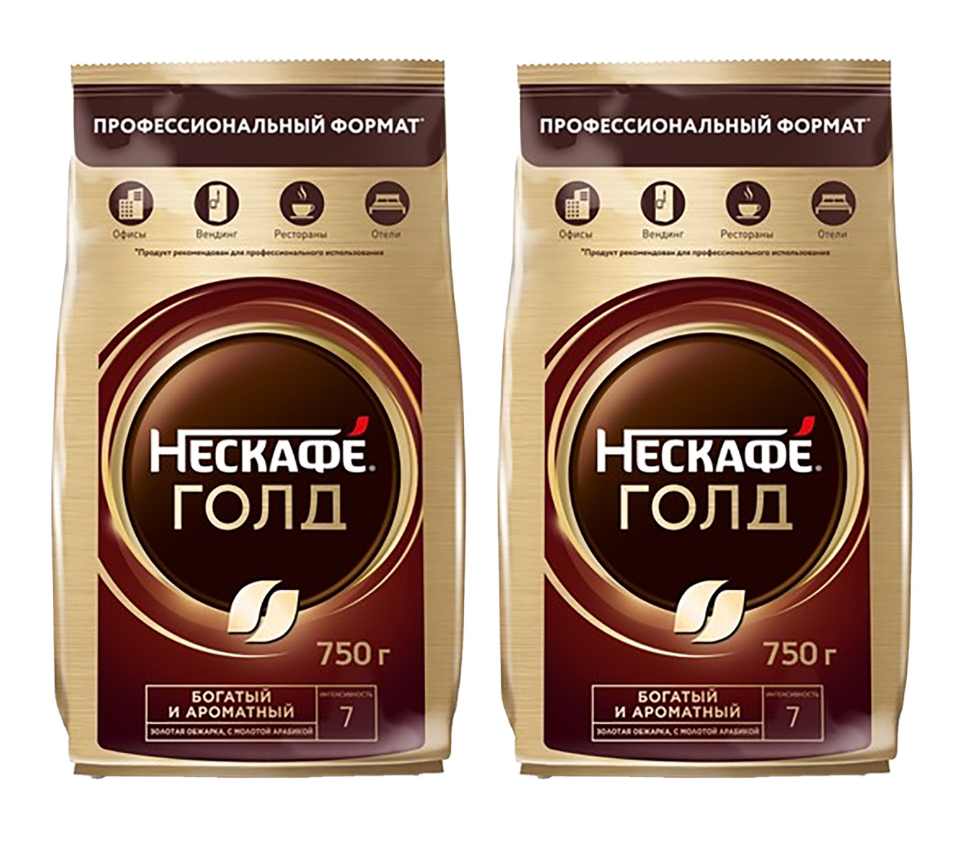 

Nescafe Кофе Nescafe Gold растворимый с добавлением молотого 750 г 2 штуки
