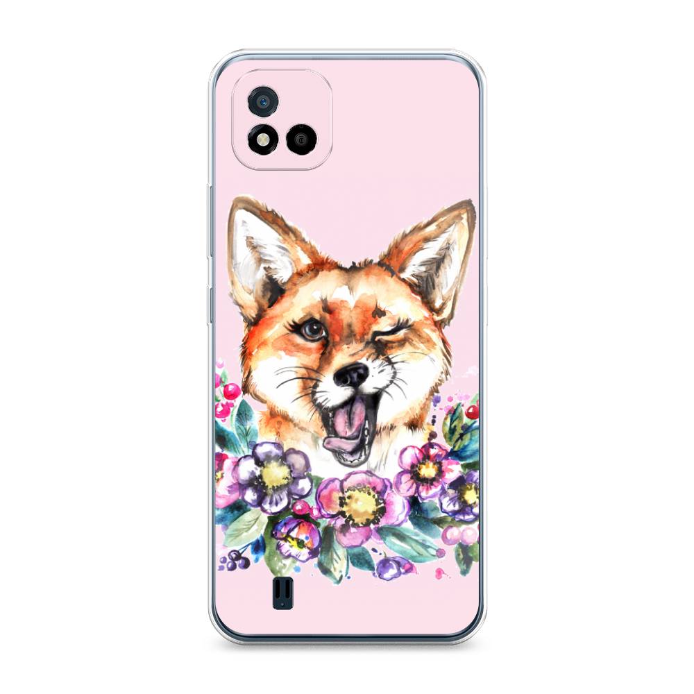 

Чехол Awog на Realme C11 (2021) "Подмигивающая лиса", Разноцветный, 257550-10