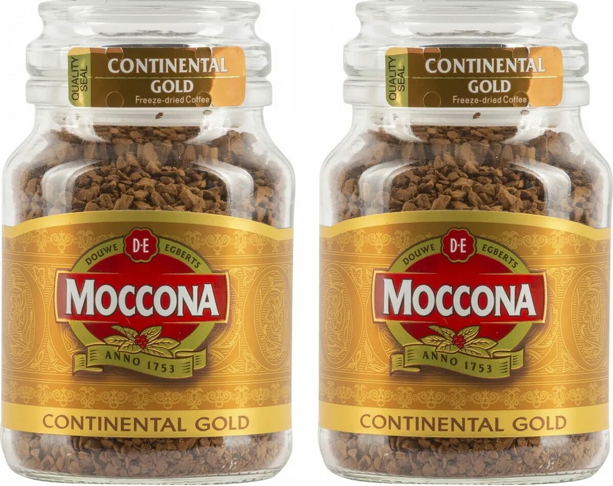 Moccona Кофе растворимый Moccona Континентал Голд 95 г 2 штуки
