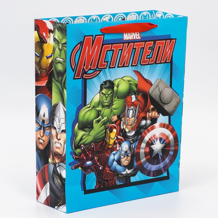 Пакет Marvel подарочный Мстители 31х40х11,5 см