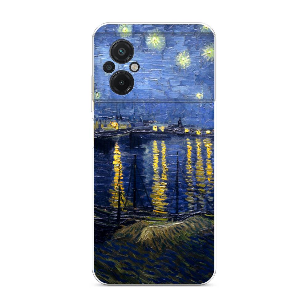 

Чехол на Xiaomi Poco M5 "Звездная ночь над Роной", Синий;желтый, 316450-4