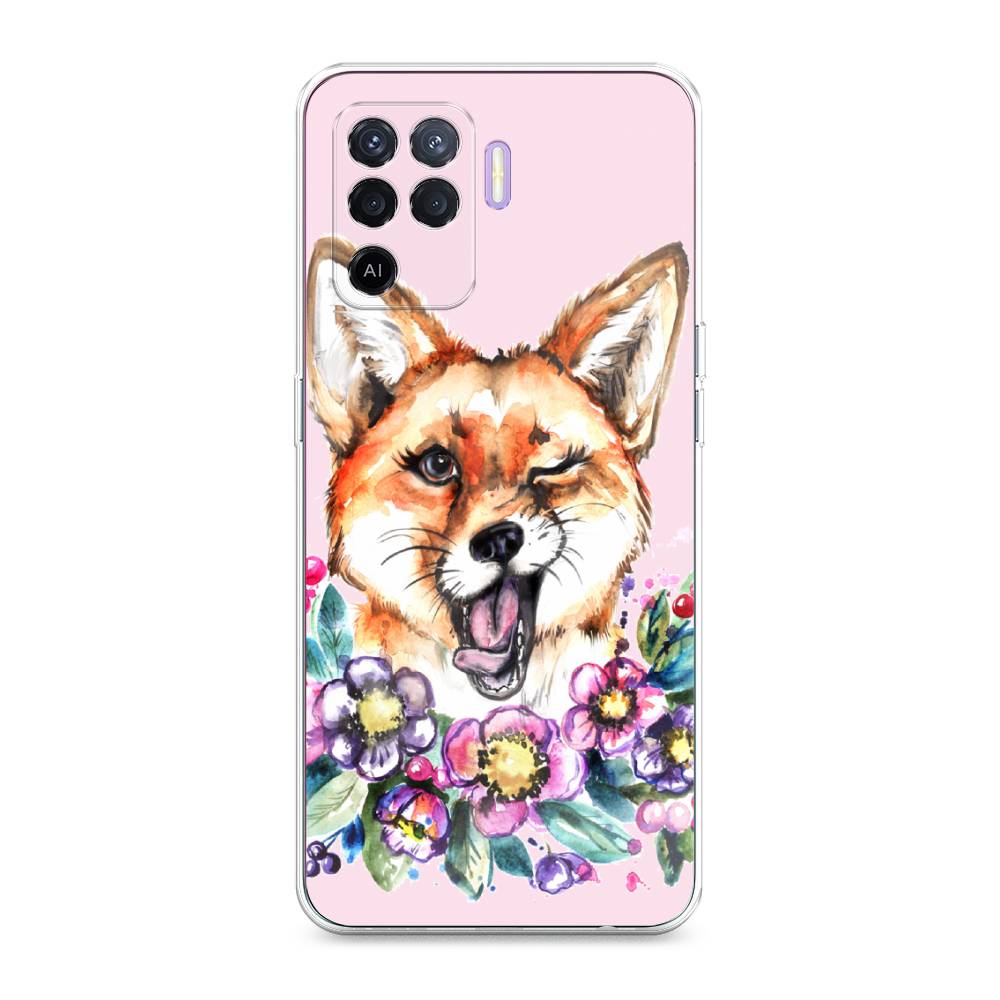 

Чехол Awog на Oppo Reno 5 Lite "Подмигивающая лиса", Разноцветный, 255150-10