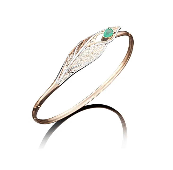 

Браслет из красного золота с халцедоном р.  PLATINA jewelry 05-0540-00-274-1110-47, 05-0540-00-274-1110-47