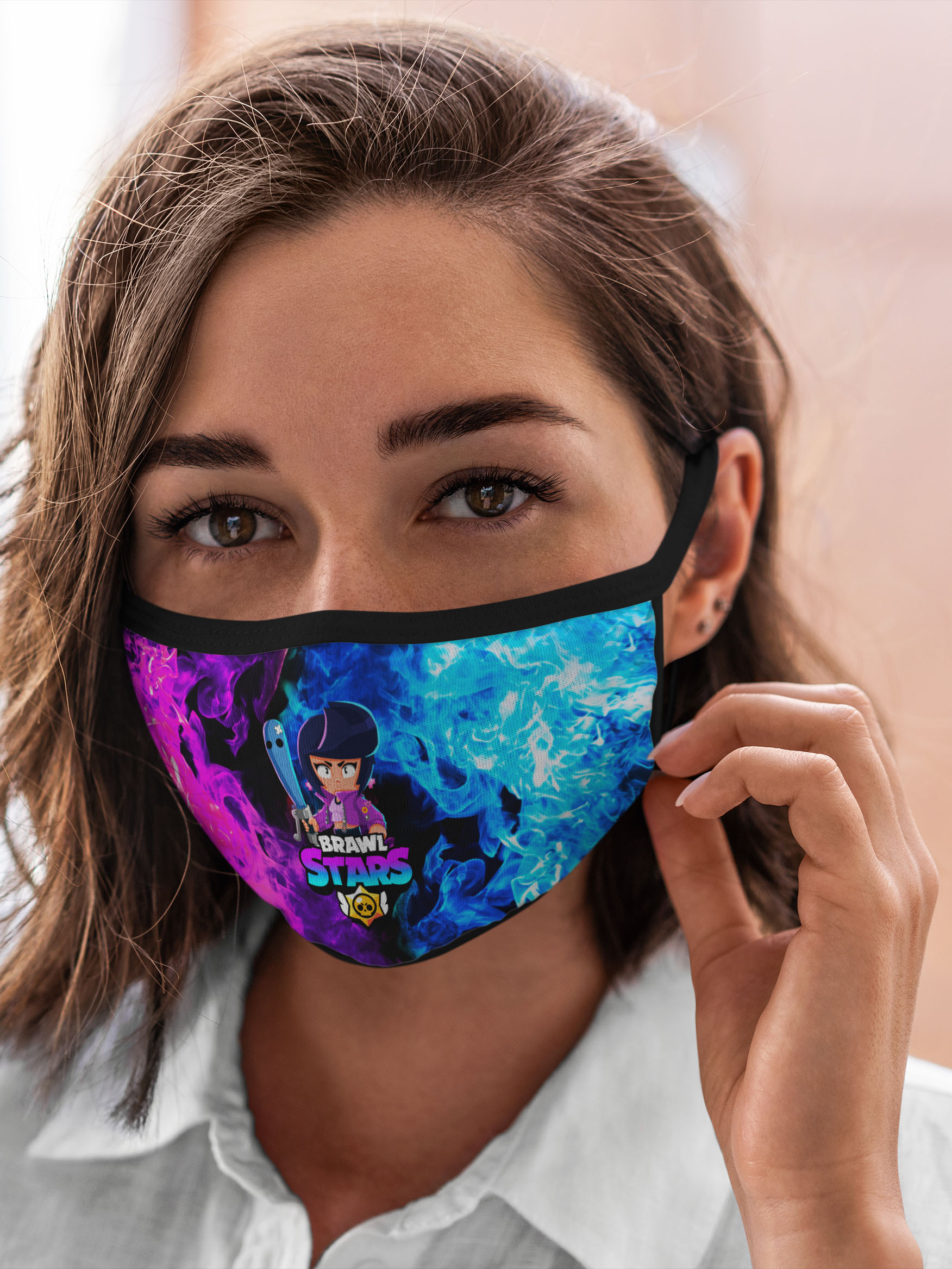 

Многоразовая маска унисекс Burnettie Brawl Stars Bibi, Разноцветный, Brawl Stars Bibi