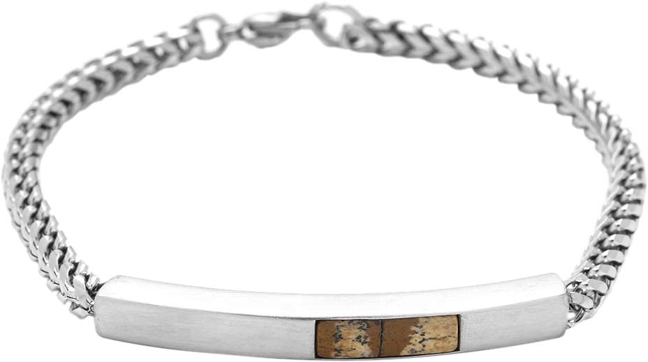 

Браслет из стали р. 19,5 TecArt L505501B, яшма, L505501B