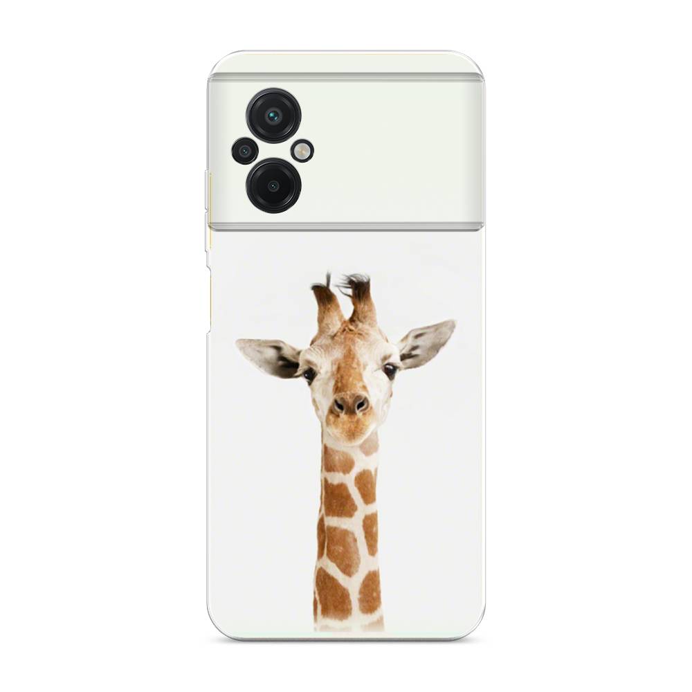 

Чехол на Xiaomi Poco M5 "Любопытный жираф", Бежевый;коричневый, 316450-1
