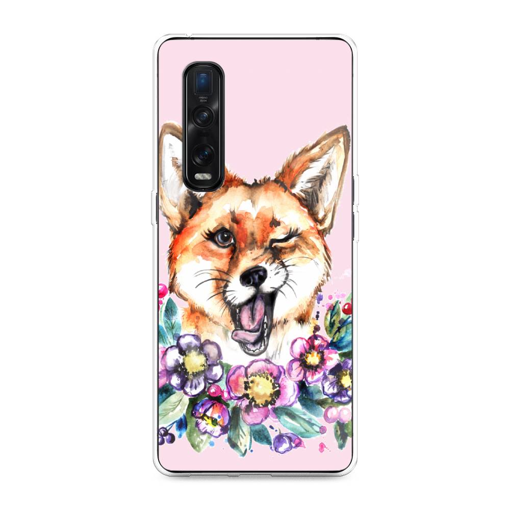 

Чехол Awog на Oppo Find X2 Pro "Подмигивающая лиса", Разноцветный, 253350-10