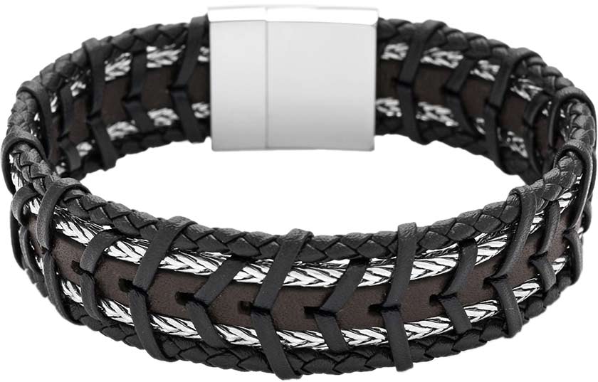 

Браслет из кожи/стали р. 20,5 TecArt L501502B, L501502B