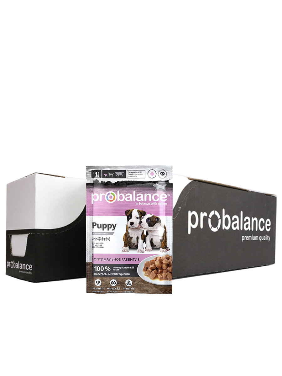 Влажный корм для щенков ProBalance PUPPY Immuno Protection с говядиной 28 шт по 85 г 700₽