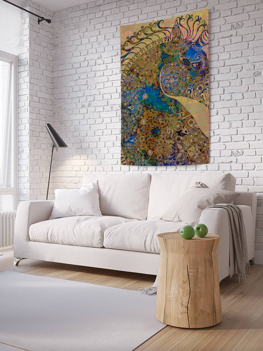 

Вертикальное фотопанно на стену JoyArty Единорог узор 100x150 см, Единорог узор