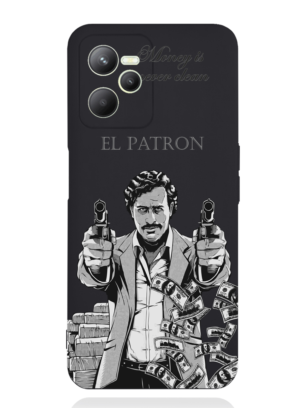 

Чехол MustHaveCase RealMe C35 El Patron Pablo Escobar Пабло Эскобар, Серый;черный, RealMe C35 El Patron Pablo Escobar Пабло Эскобар