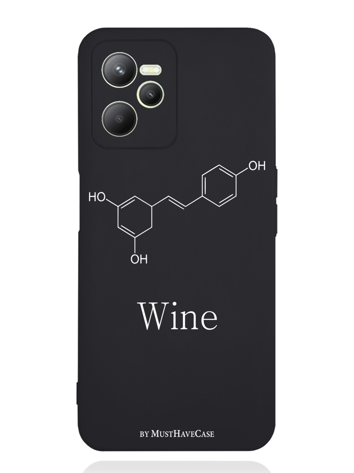 

Чехол MustHaveCase RealMe C35 Молекула вина, Черный;белый, RealMe C35 Молекула вина