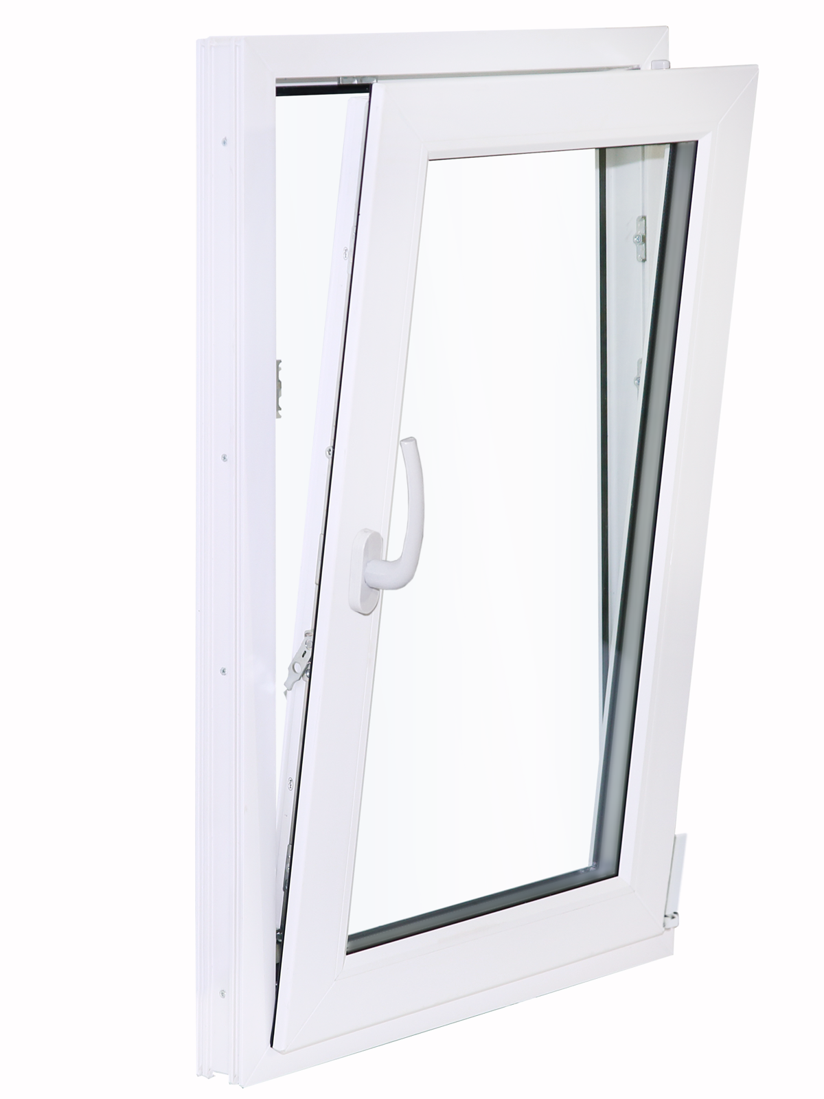 

Пластиковое окно КОНСИБ ПВХ WHS by VEKA 700(ш)*1000(в)мм, с поворотно-откидным механизмом, WHS60.24.одностворка