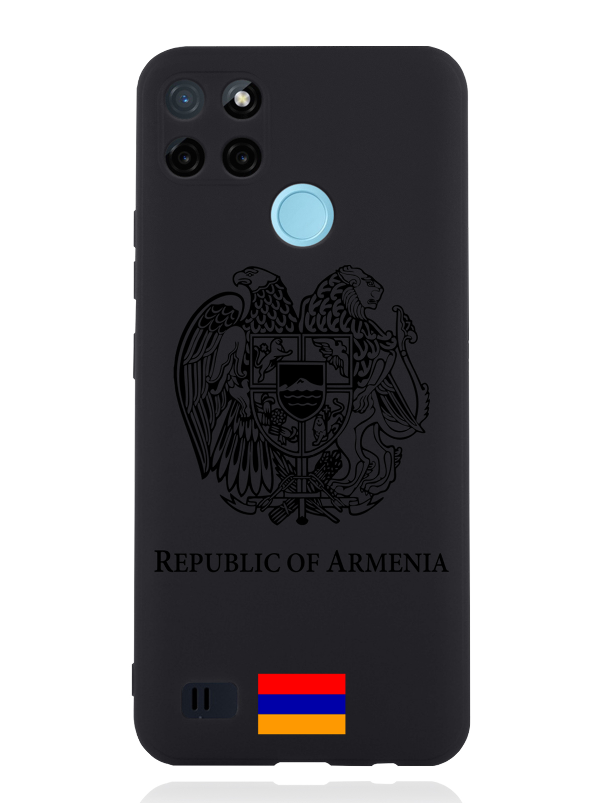 Чехол SignumCase RealMe C21Y Черный лаковый Герб Армении