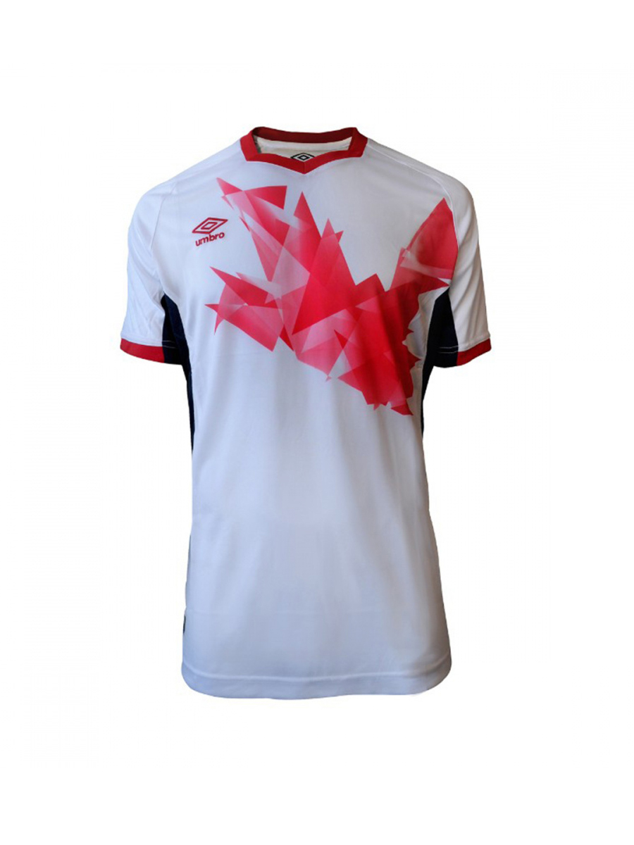 фото Футболка футбольная umbro origami jersey ss, белая/красная, s