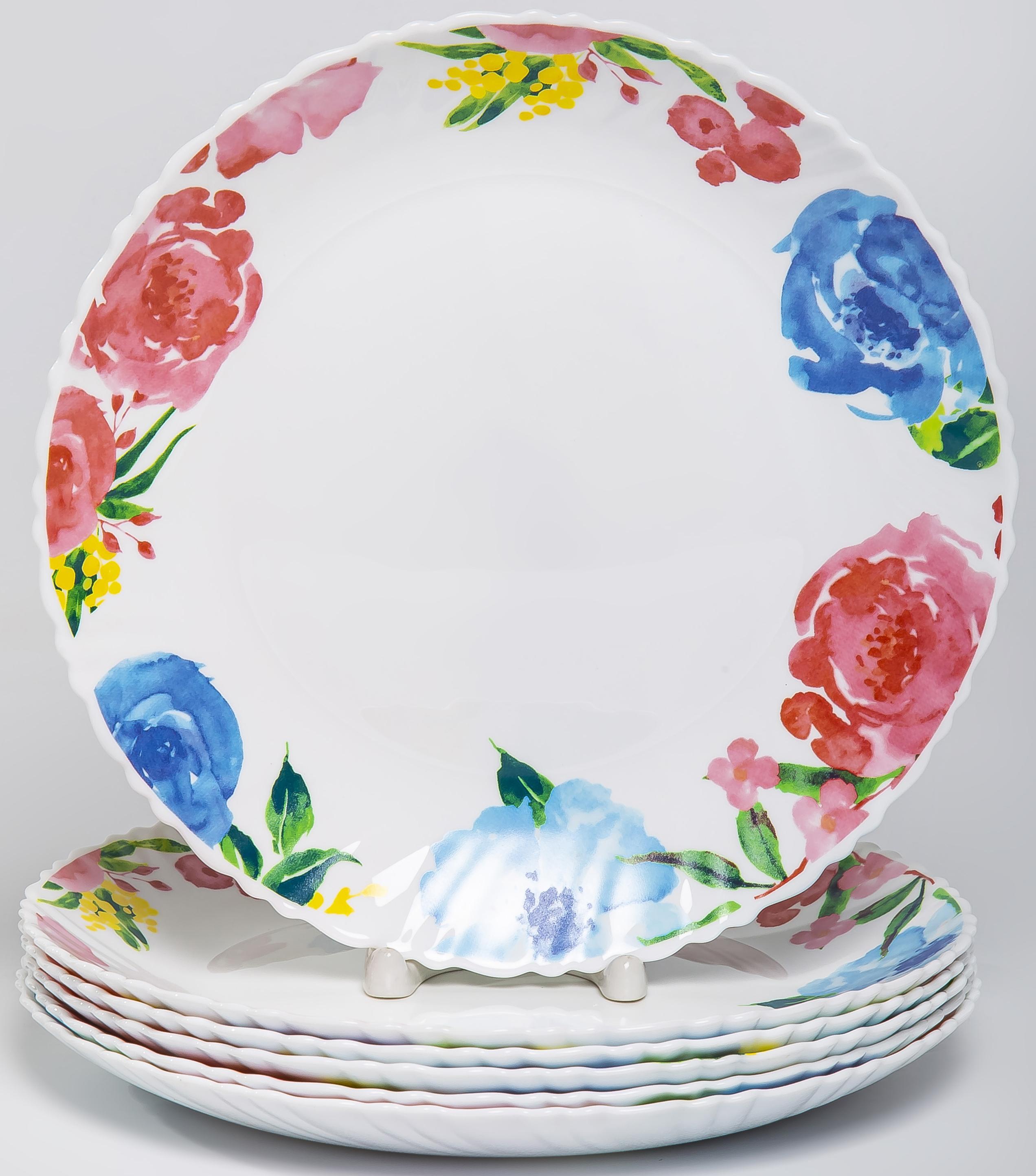 Набор тарелок Olaff Роза Акварель 24 см 2 штуки 131-21036-6