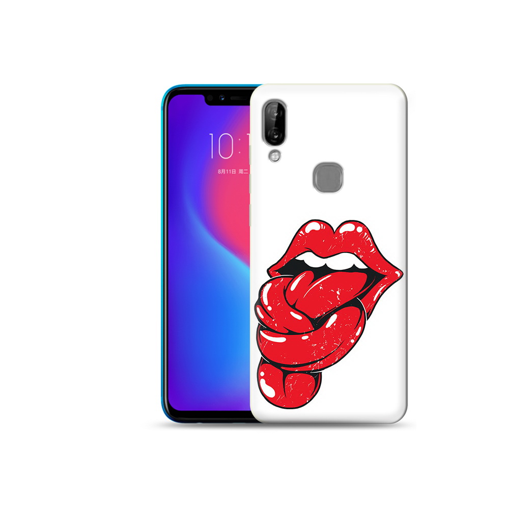 

Чехол MyPads Tocco для Lenovo S5 Pro яркие губы с языком, Прозрачный, Tocco