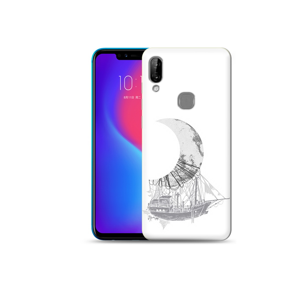 

Чехол MyPads Tocco для Lenovo S5 Pro черно белый корабль полумесяц, Прозрачный, Tocco