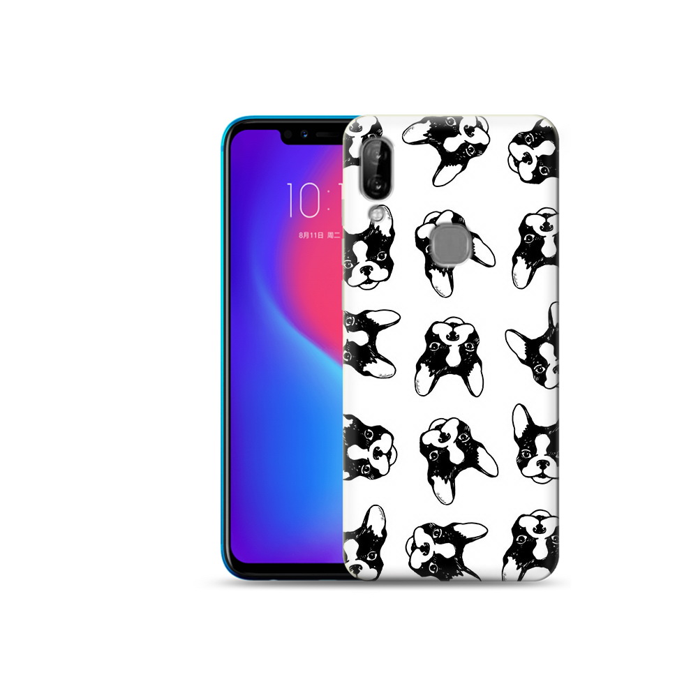 

Чехол MyPads Tocco для Lenovo S5 Pro черно белые собачки, Прозрачный, Tocco