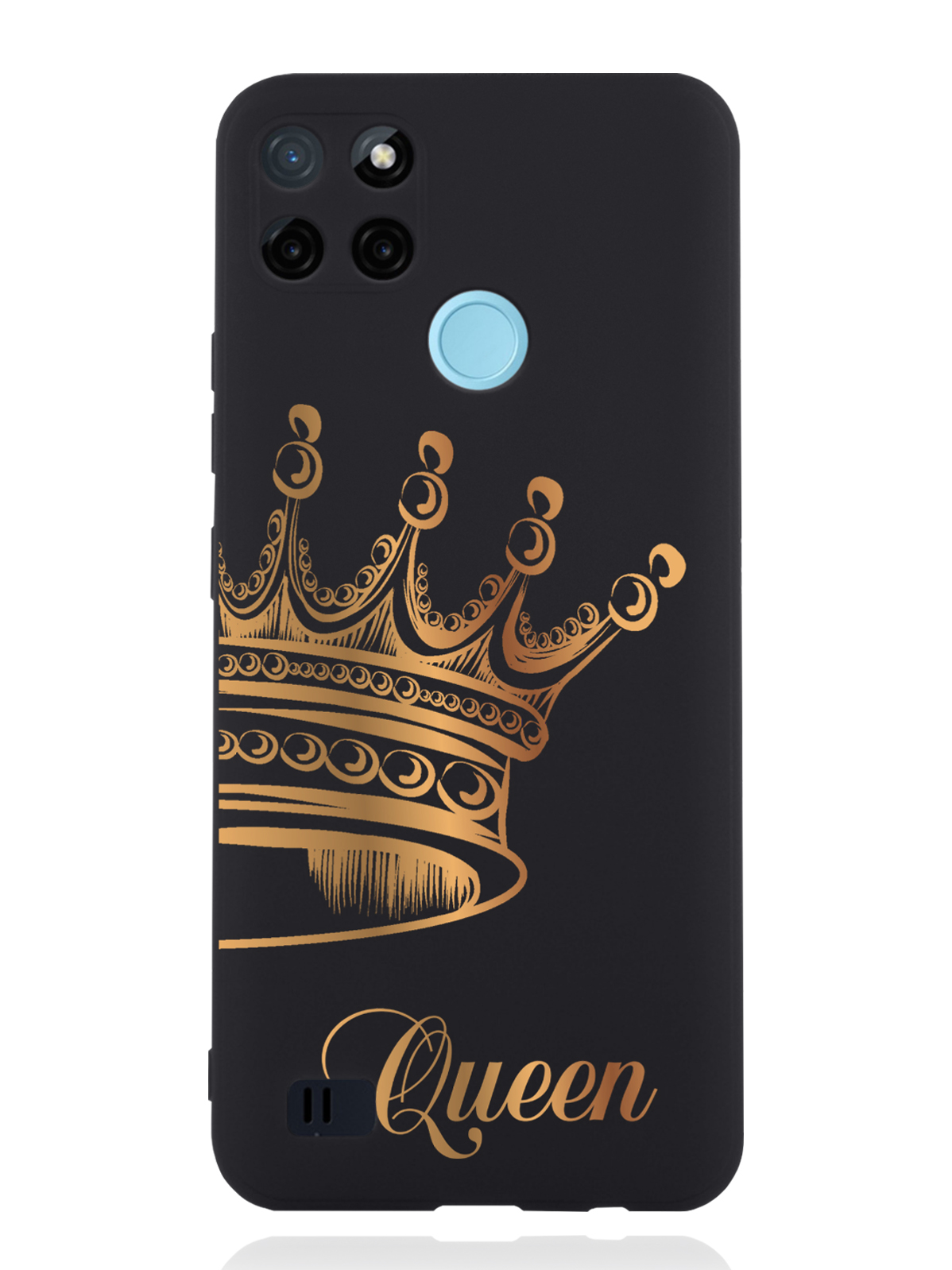 

Чехол MustHaveCase RealMe C21Y Парный чехол корона Queen, Черный;золотистый, RealMe C21Y Парный чехол корона Queen