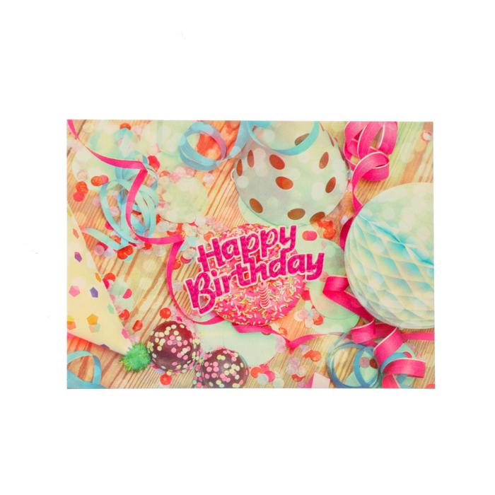 

Открытка-мини "Happy birthday!" 8 х 11 см