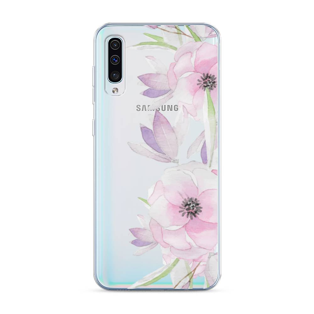 фото Силиконовый чехол "нежные анемоны" на samsung galaxy a30s awog