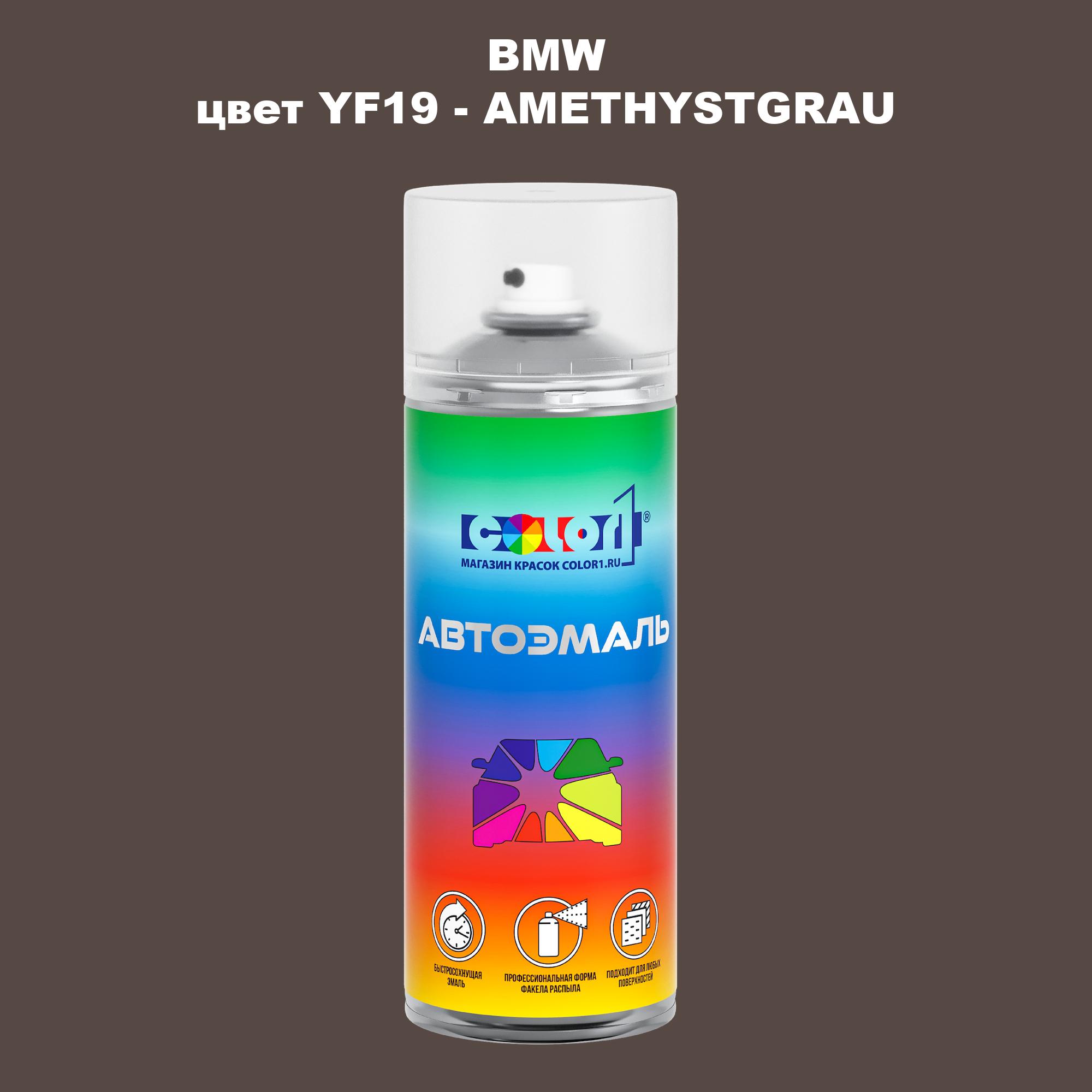 

Аэрозольная краска COLOR1 для BMW, цвет YF19 - AMETHYSTGRAU, Прозрачный