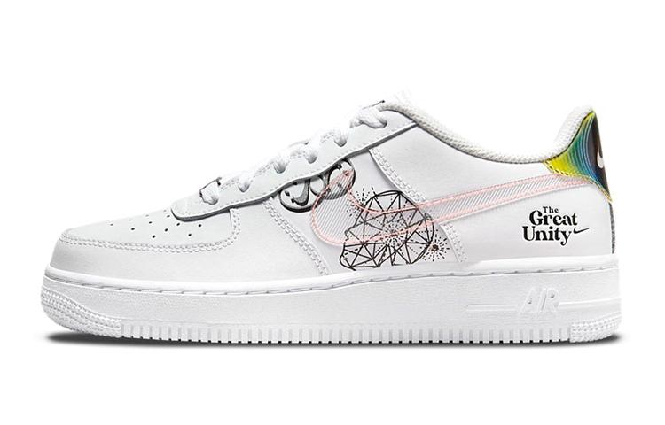 

Кеды унисекс Nike Air Force 1 Low The Great Unity GS белые 38 EU, Белый, Air Force 1 Low The Great Unity GS