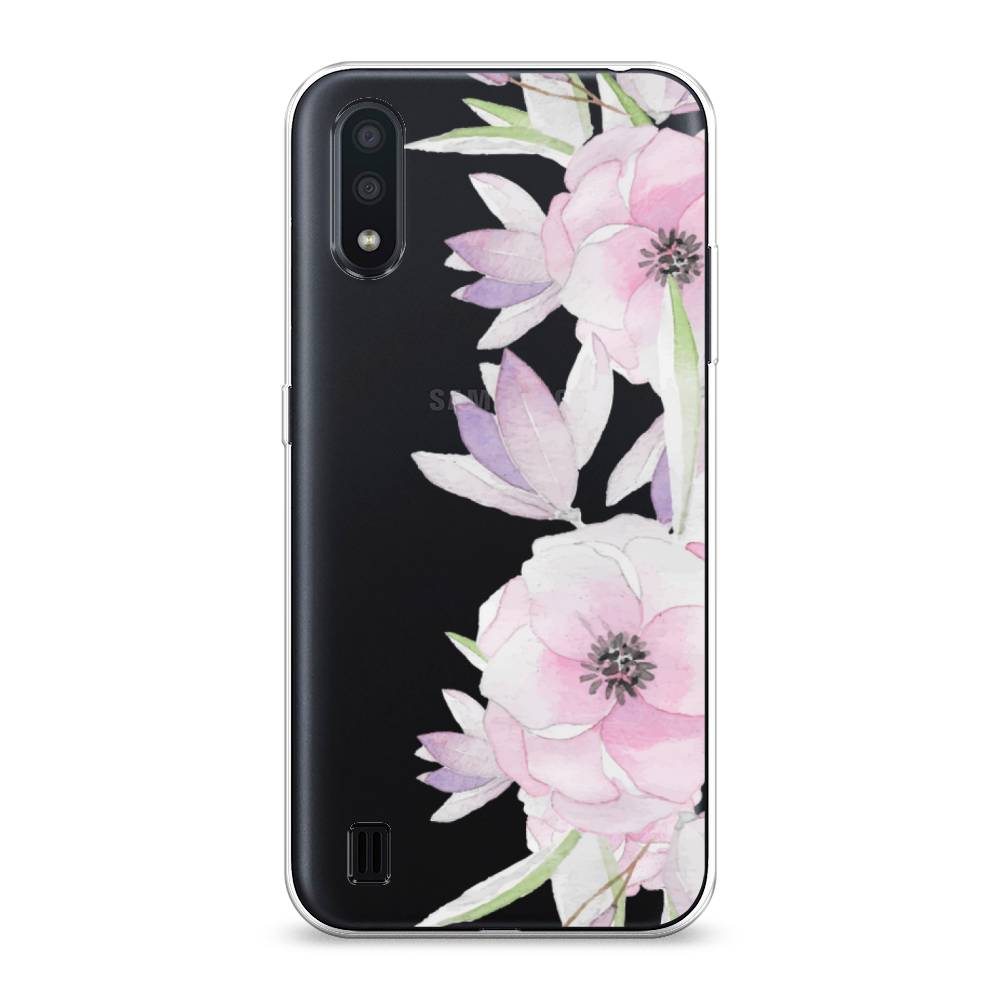 

Чехол Awog на Samsung Galaxy A01 "Нежные анемоны", Разноцветный, 29550-8